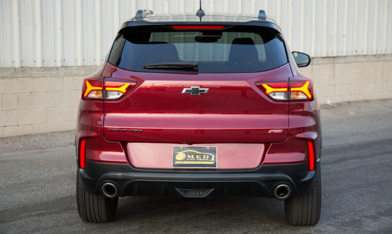 Rear view of the 2023 Chevrolet Trailblazer RS showcasing LED taillights and RS badging